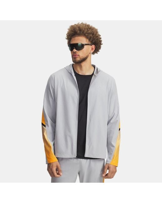 Giacca Con Cappuccio Velociti Storm Da Uomo Mod Squad Arancione Riflettente di Under Armour in Gray da Uomo