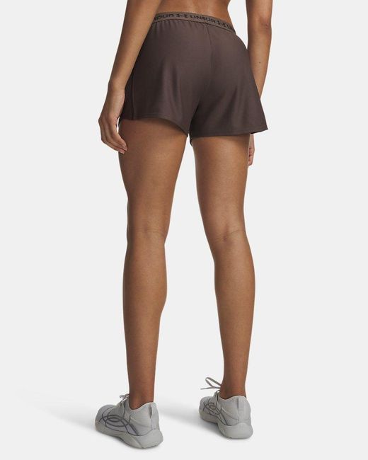 Under Armour Blue Tech Play Up 3" Shorts Peppercorn Kona