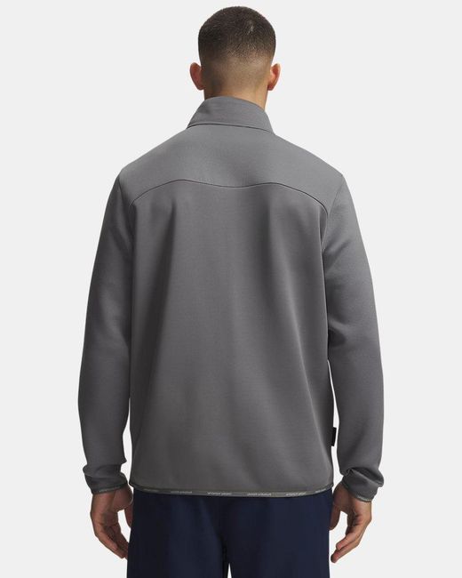 Under Armour Gray Drive Midlayer Full Zip Clay Titanium for men