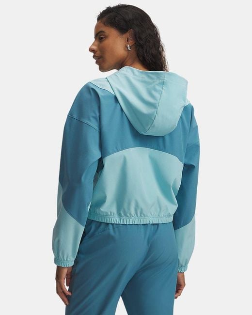 Under Armour Blue Rival Woven Jacket Haze Boundless