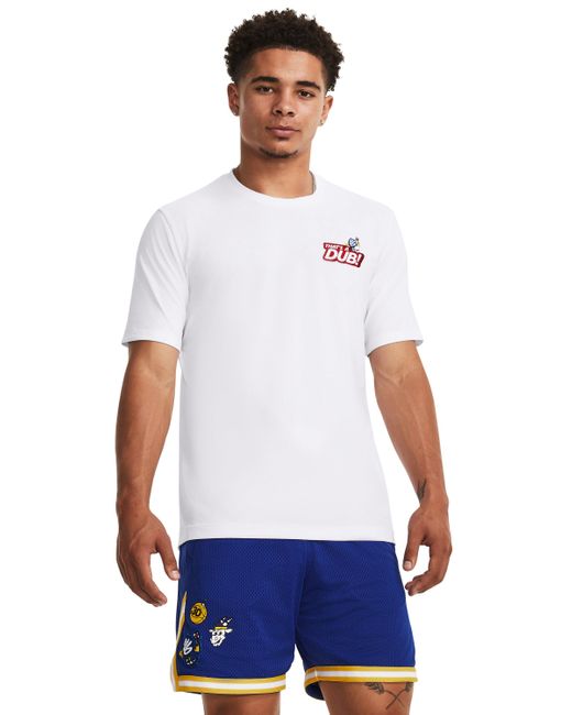 Under Armour Gray Curry Dub Goat Short Sleeve for men