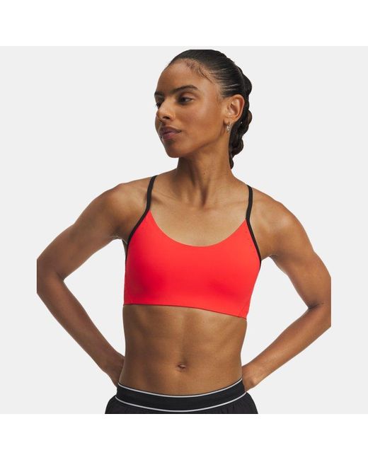 Under Armour Red Halo Bonded Sports Bra Racer Reflective