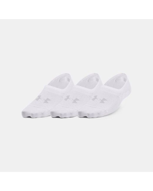 Under Armour White Breathe Lite Ultra 3-Pack Low Liner Socks Mod