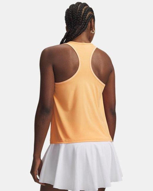Under Armour Tech Knockout Damestanktop Oranje Bloc Wit in het Red