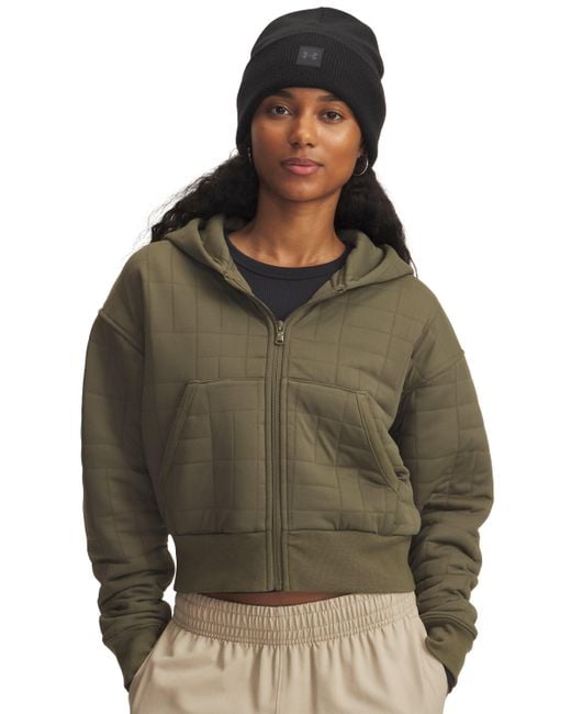 Under Armour Green Ua Unstoppable Fleece Textured Full Zip?