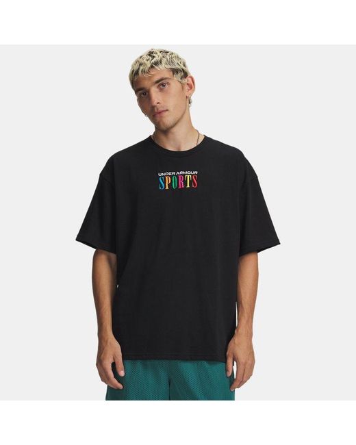 Under Armour Black Heavyweight Sports Short Sleeve Tee for men