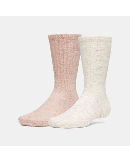 Under Armour White Sportswear Cozy 2-Pack Boot Socks Winter Bashful Winter