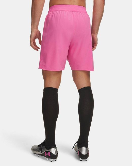 Under Armour Pink Challenger Elite Shorts Frenzy Chrome for men