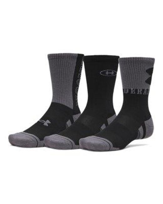 Under Armour Black Performance Tech 3-Pack Crew Socks Ultimate Ultimate