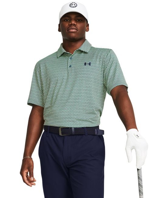 Under Armour Green Playoff 3.0 Printed Polo for men
