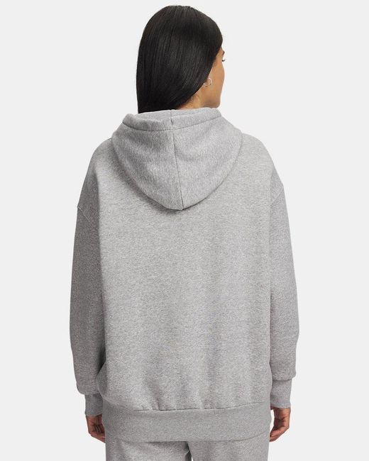 Under Armour Gray Icon Fleece Oversized Hoodie Mod Light Heather