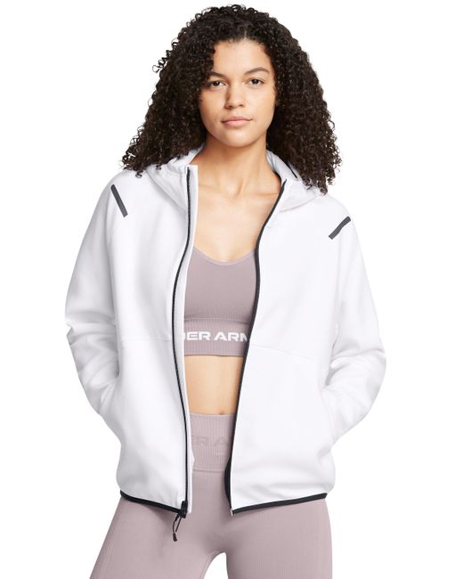 Under Armour White Ua Unstoppable Fleece Full-zip