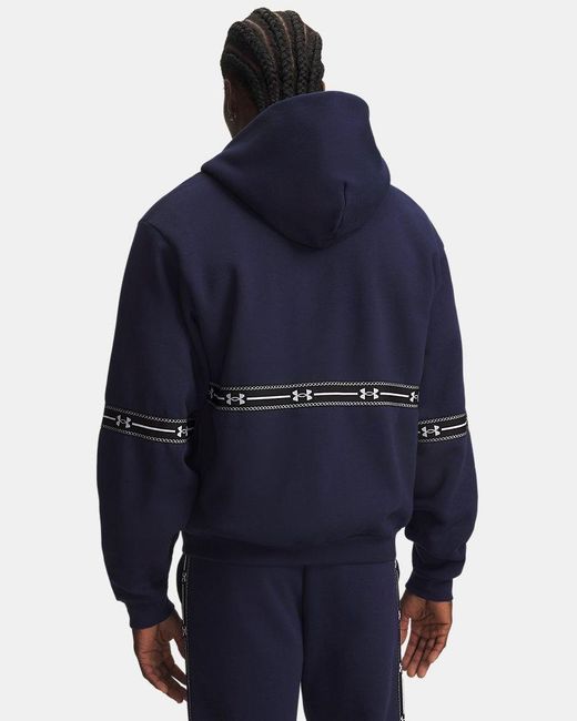 Under Armour Blue Ua Icon Fleece Taped Full Zip for men