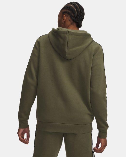 Under Armour Green Icon Fleece Taping Full-Zip Marine Od for men