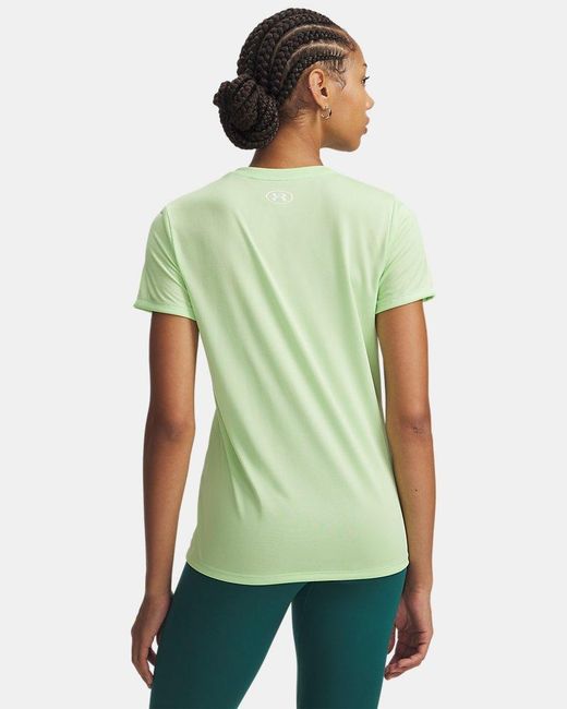Under Armour Green Tech V-Neck Short Sleeve Lumos Lime