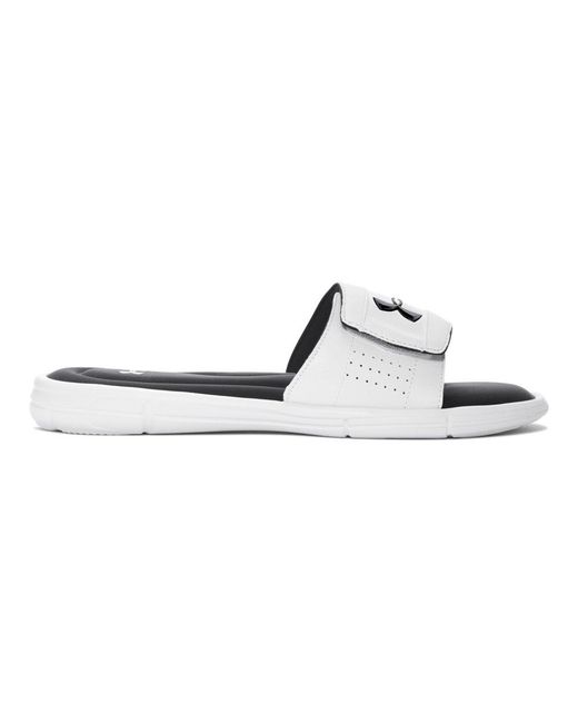 under armour white flip flops