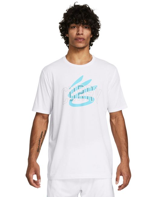 Under Armour White Curry Champ Mindset T-shirt for men