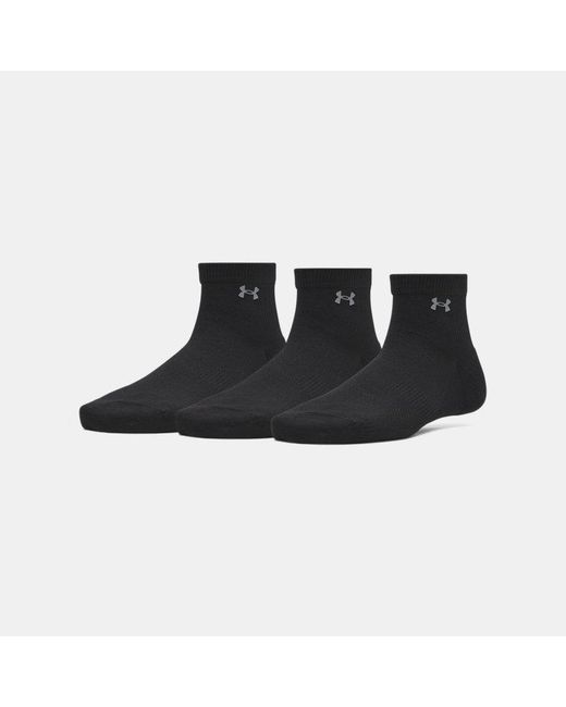 Under Armour Black Ua Vanish 3-pack Quarter Socks