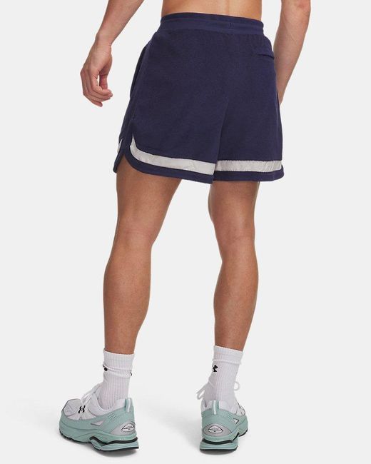Under Armour Blue Icon Sportswear Terry Shorts Midnight for men