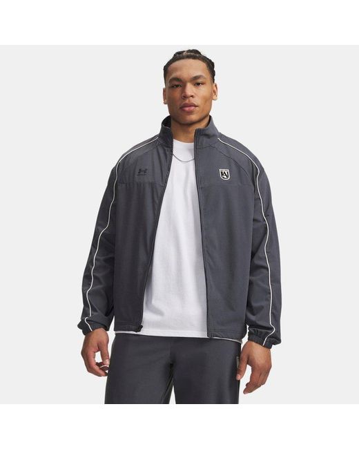 Under Armour Blue Terrace Woven Jacket Ultimate Titan Ultimate for men
