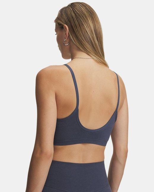 Under Armour Blue Seamless Cotton Low Sports Bra Downpour Academy
