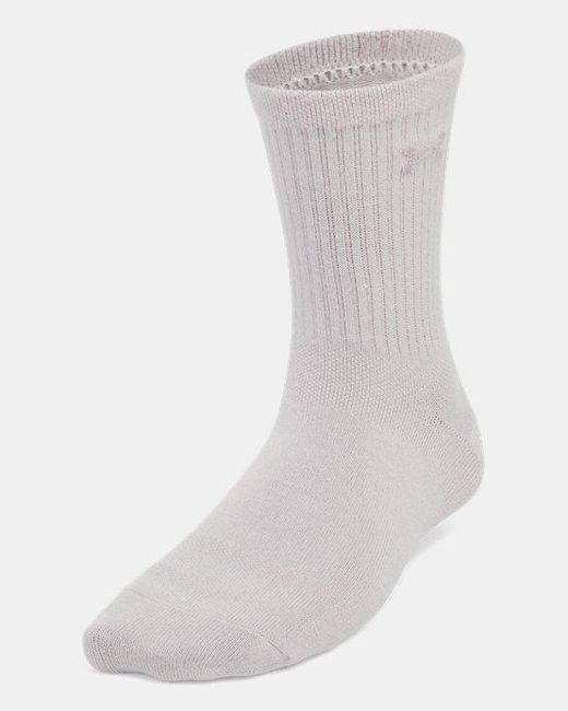 Calcetines De Media Caña Essential Para Mujer Under Armour de color White