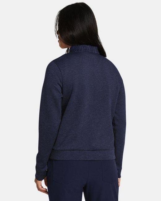 Under Armour Drive Midlayer Damesshirt Met Ronde Hals Midnight Marineblauw Midnight Marineblauw in het Blue