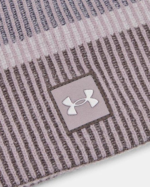 Under Armour Purple Launch Reflective Beanie Tetra / Fresh Clay / Reflective