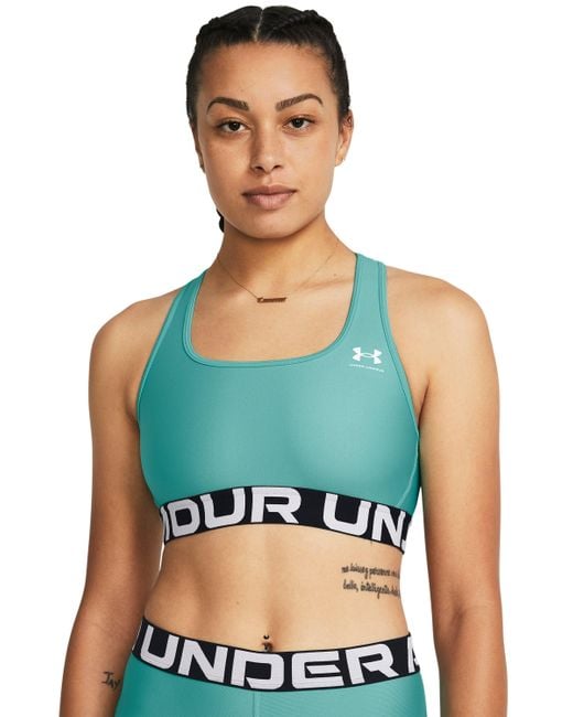 Under Armour Blue Heatgear® Armour Mid Bra