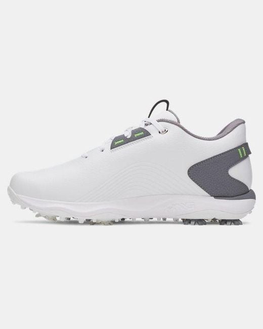 Under Armour White Drive Fade 2 Golf Shoes Titan Metallic for men