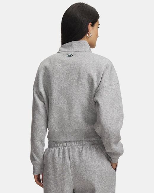 Under Armour Gray Ua Rival Fleece Varsity 1⁄2 Zip