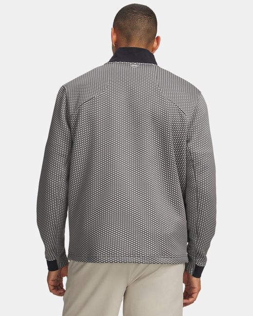 Under Armour Gray Drive Pro Hybrid ½ Zip Clay for men