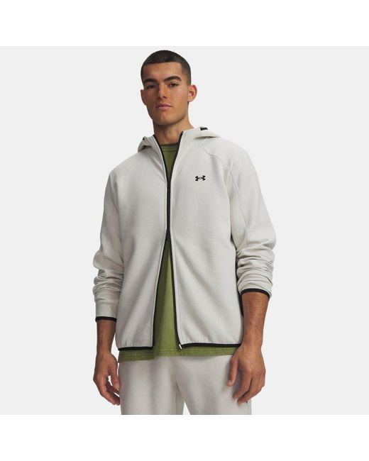 Under Armour Gray Unstoppable Fleece Full Zip Summit for men