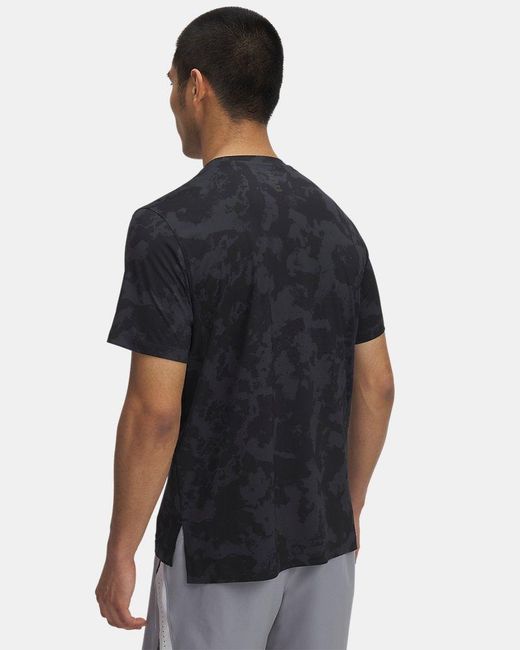 Under Armour Gray Launch Elite Printed Short Sleeve Anthracite Reflective for men