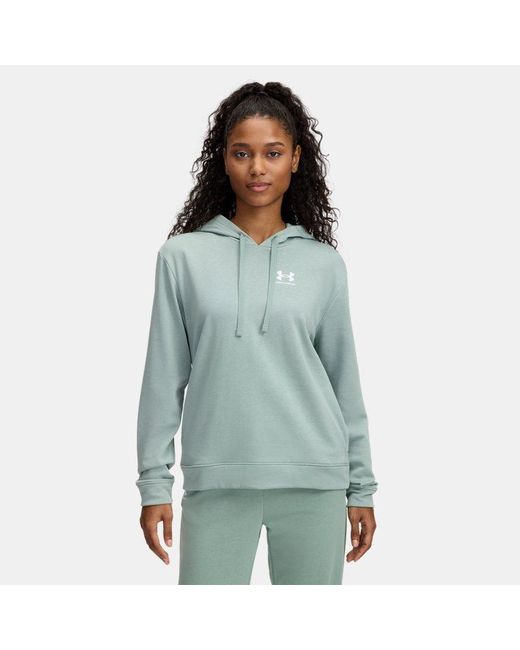Under Armour Blue Rival Terry Hoodie Silica