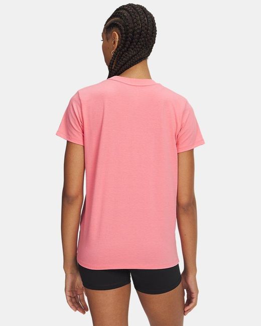 Under Armour Purple Rival Core Short Sleeve Bittersweet