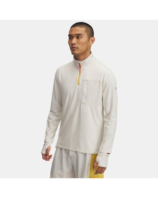 Under Armour Natural Launch Trail ¼ Zip Stone Sandstorm Reflective for men