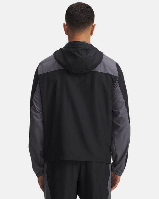 Under Armour Black Tech Sport Woven Jacket Castlerock for men