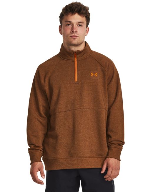 Under Armour Brown Ua Playback Performance Fleece 1⁄4 Zip for men