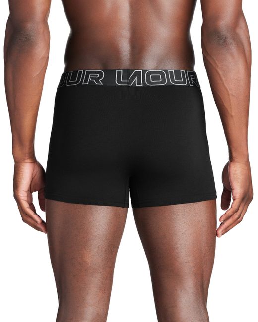 Under Armour Boxerjock® Herenondergoed Performance Cotton 8 Cm 3 Stuks in het Black voor heren