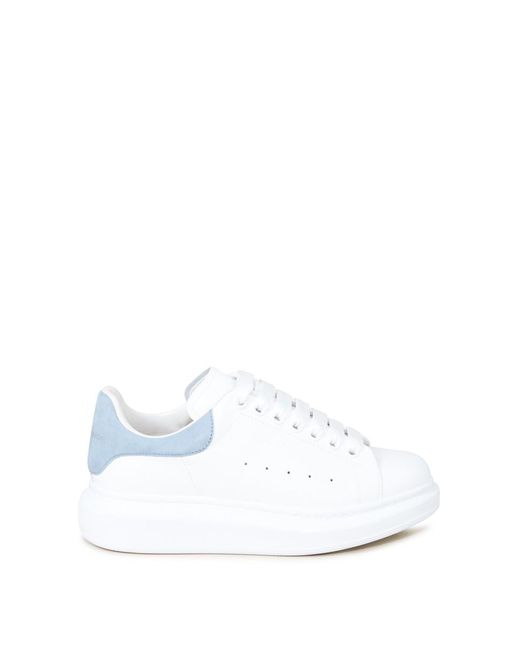 Alexander McQueen Sneaker mit breiter Gummisohle Weiß/Hellblau in Weiß |  Lyst AT