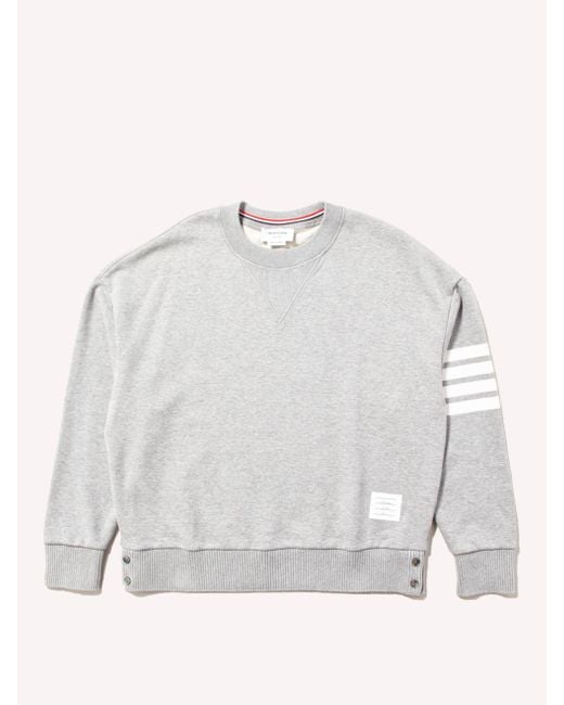 Download Thom Browne Cotton Oversized Classic Crew Neck Sweatshirt ...