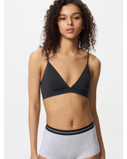 Uniqlo Black Wireless Bra (Ultra Stretch, Triangle)