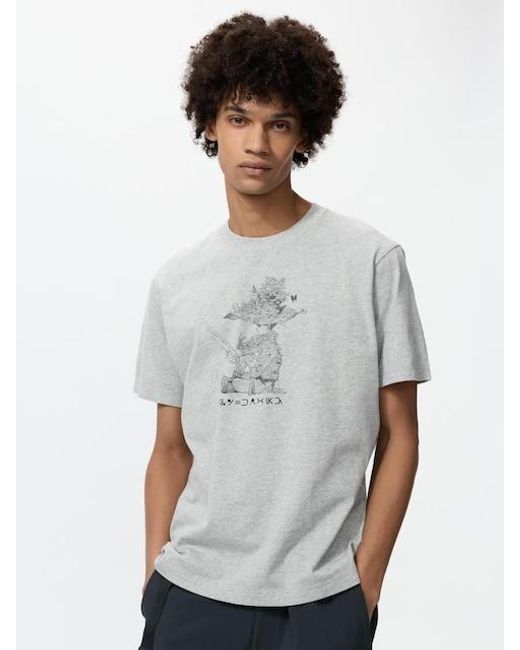 Uniqlo Gray Manga Ut Shueisha 100Th Graphic T-Shirt (Hunter X Hunter) for men