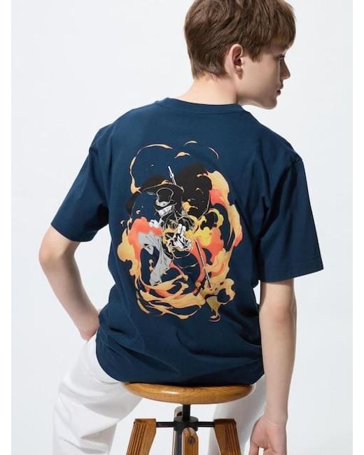 Uniqlo Blue One Piece Ut Graphic T-Shirt for men