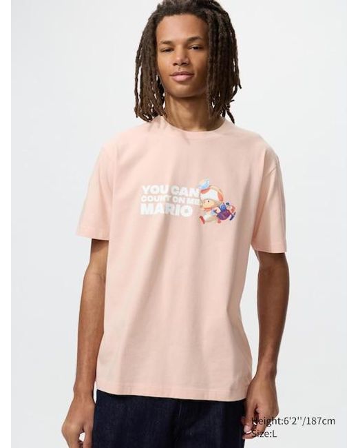 Uniqlo Pink The Super Mario Galaxy Movie Ut Graphic T-Shirt for men