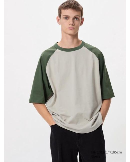 Camiseta Oversize (Color Block) Uniqlo de hombre de color Gray