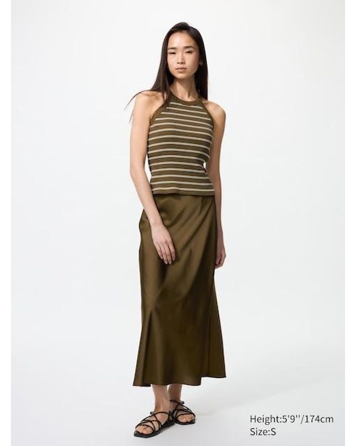 Uniqlo Brown Satin Skirt