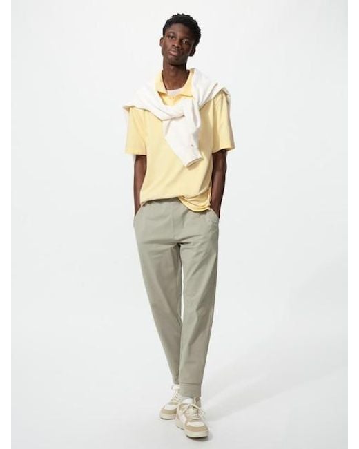 Uniqlo White Ultra Stretch Active Joggers for men