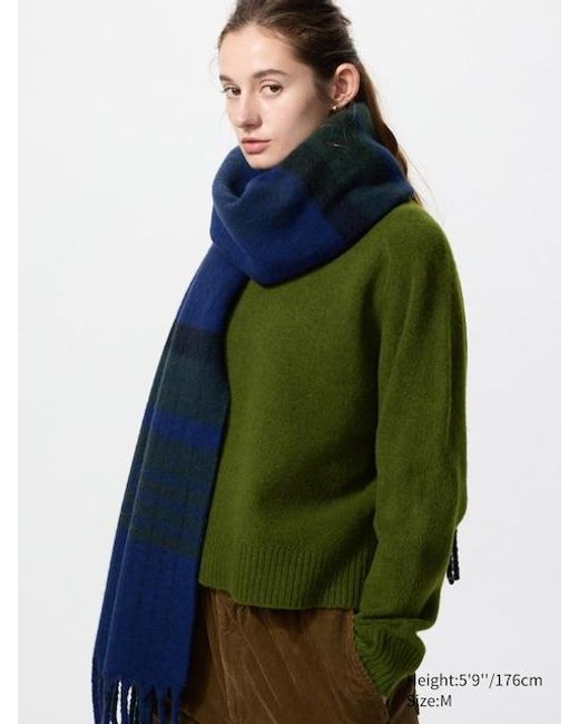 Uniqlo Green Soufflé Yarn Crew Neck Jumper
